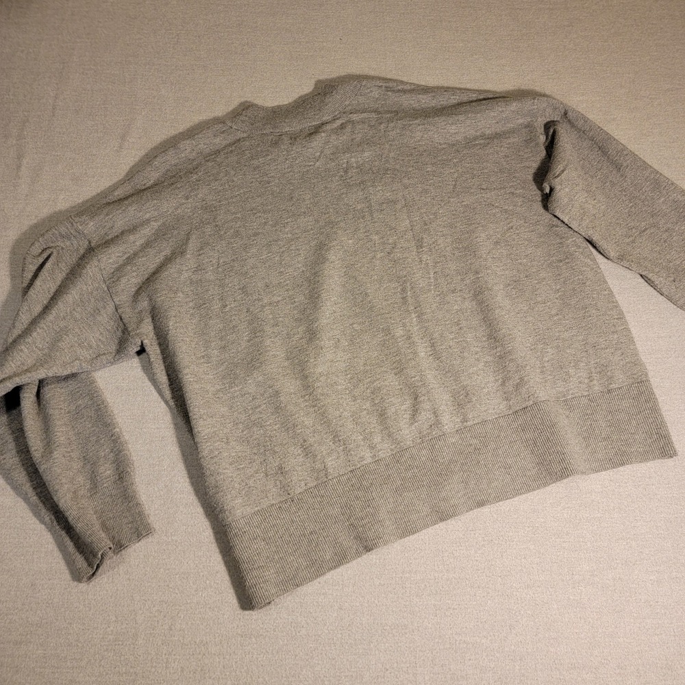 A New Day Sweater Womens XXL Gray Excellent Boxy Crewneck Knit High-Low 785 Hem
